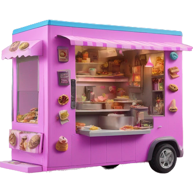 Barbie’s haunted dream house/food truck assembled from 2 pieces  emoji