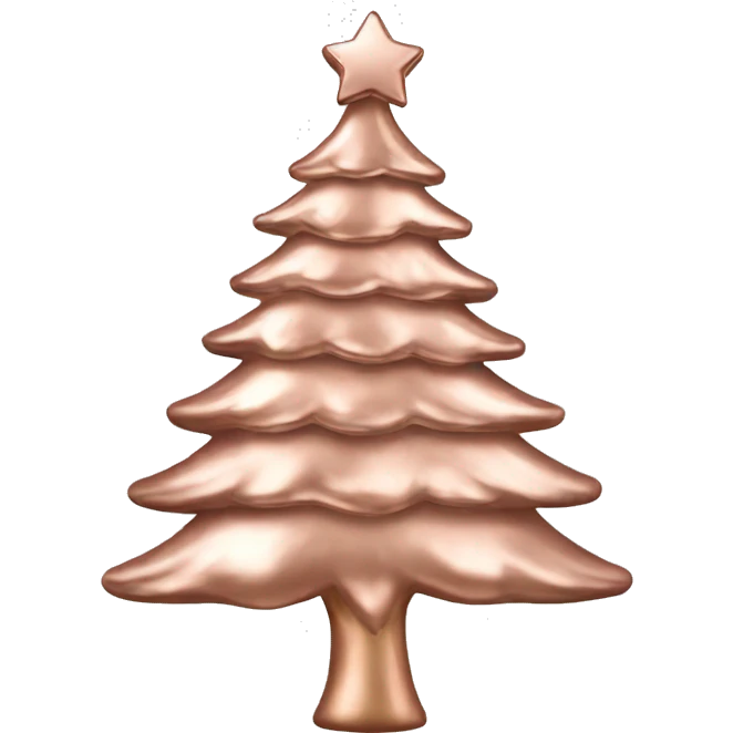 rose gold christmas tree emoji
