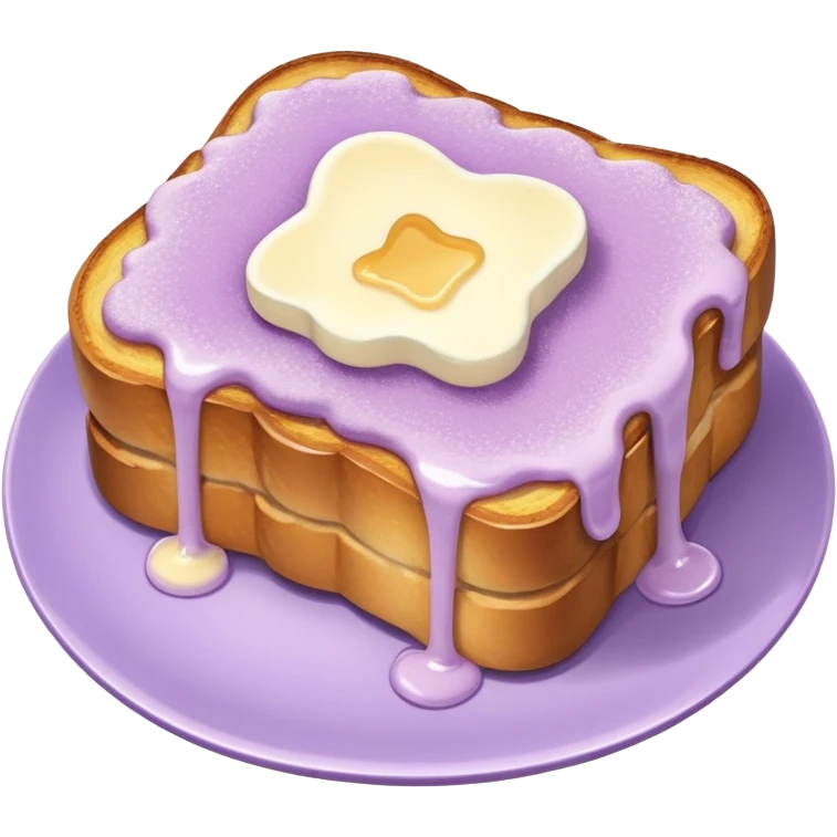 Pale purple french toast emoji
