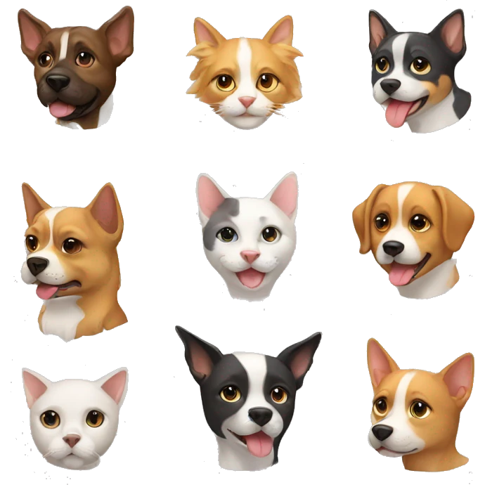 Dogs cats Ukraine  emoji