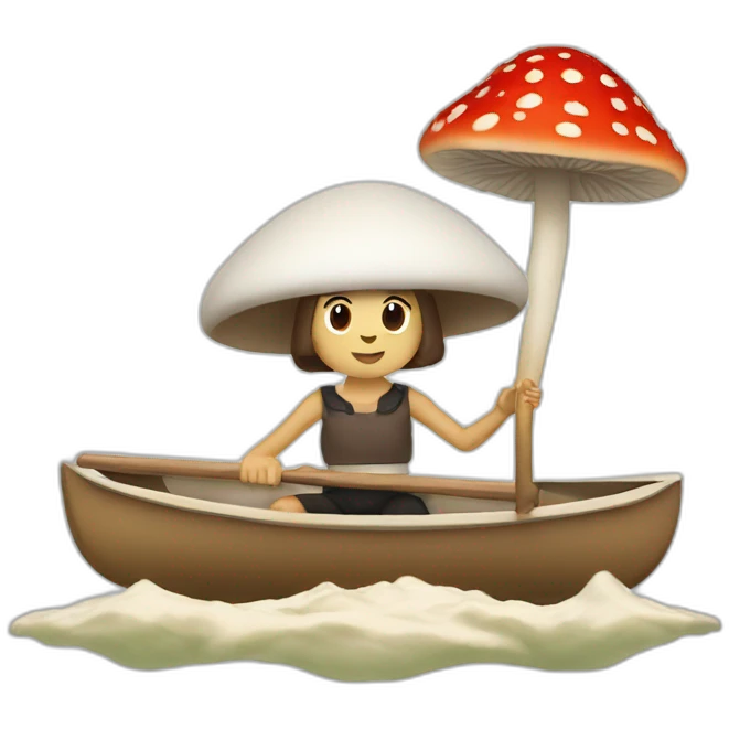 mushroom rowing chanel emoji