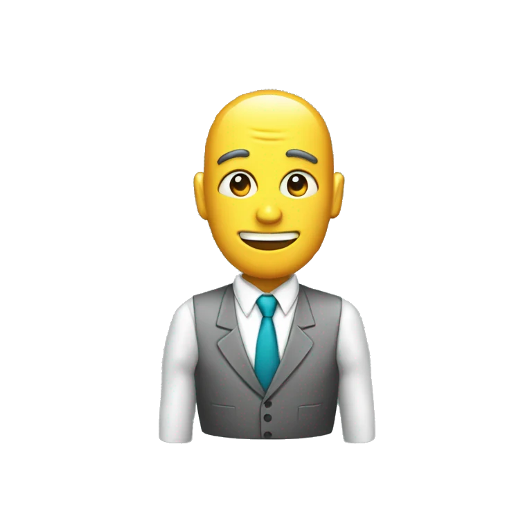 Cerebro con traje y corbata emoji