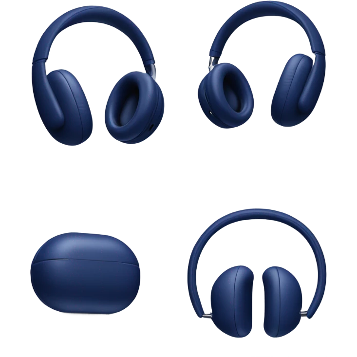 Dark blue AirPods Max emoji