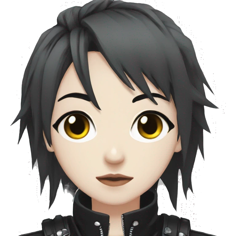 Edgy anime punk gothic tomboy emoji