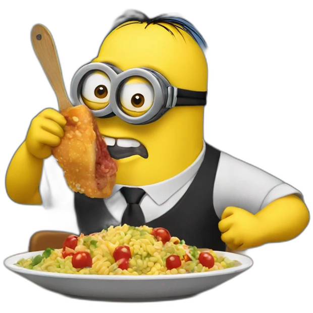Minion eating trump for dinner emoji