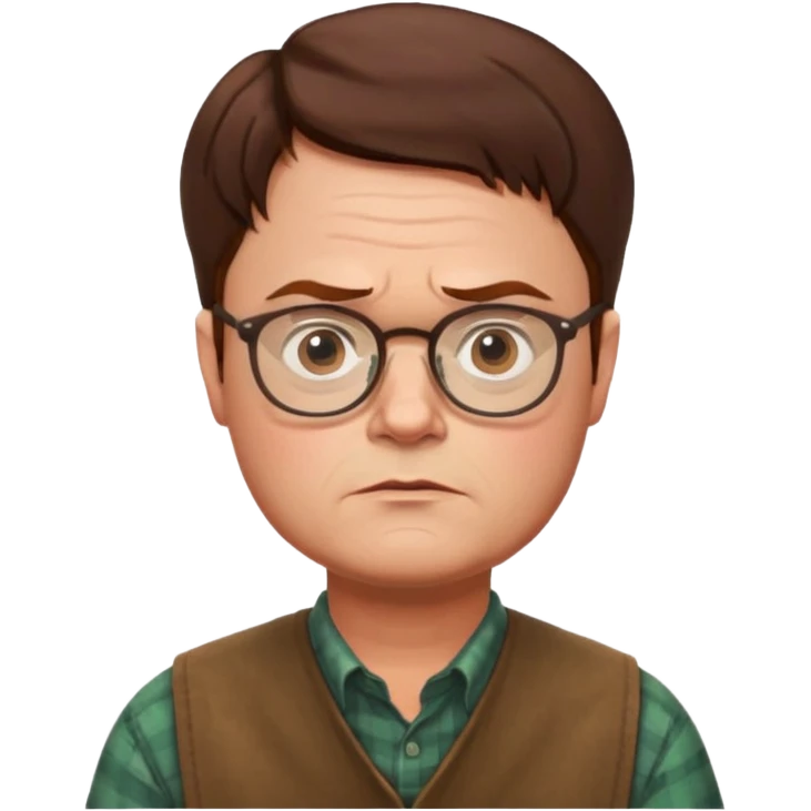 Create an emoji of Dwight schrute from the office emoji
