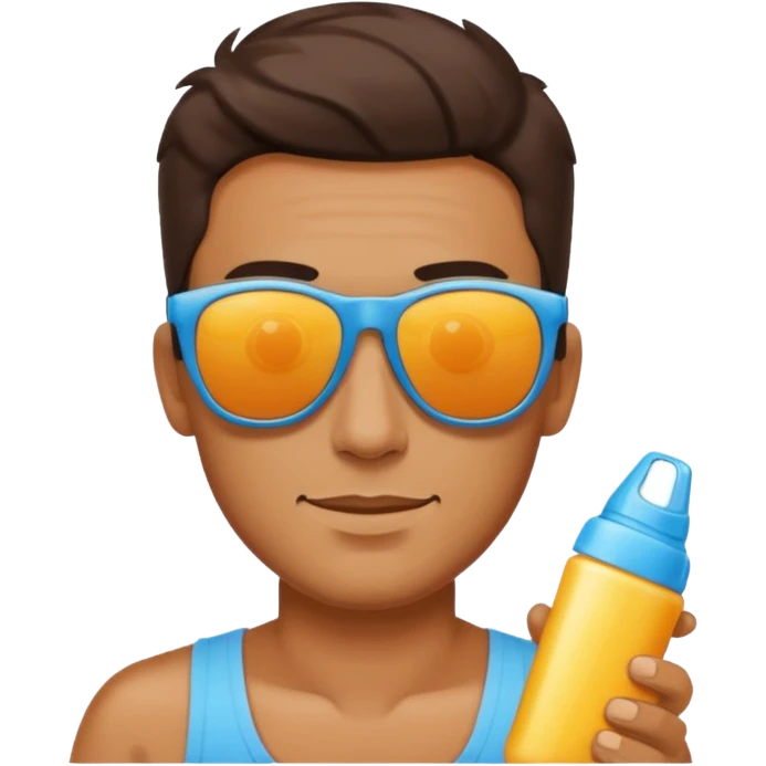 
male suncream and sunglasses emoji