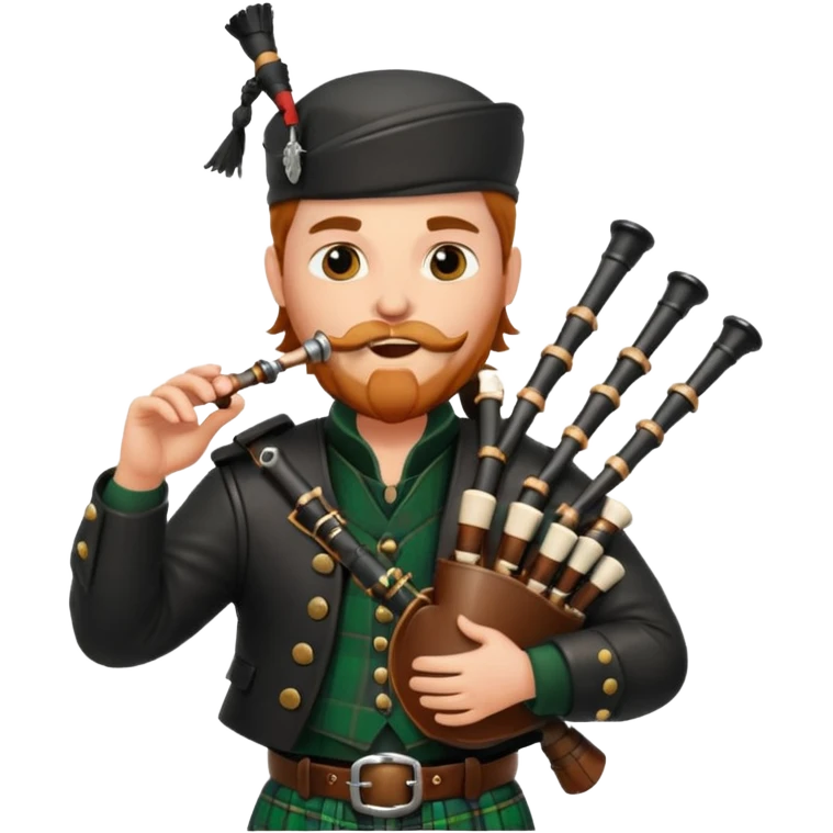 Warrior playing bagpipes chugging whiskey emoji