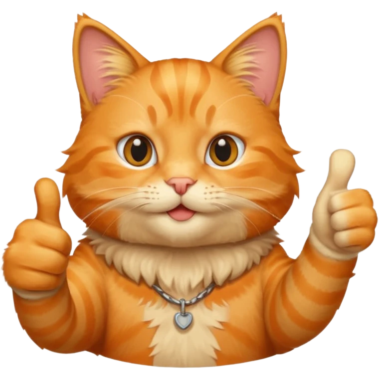 Cat with thumbs up emoji