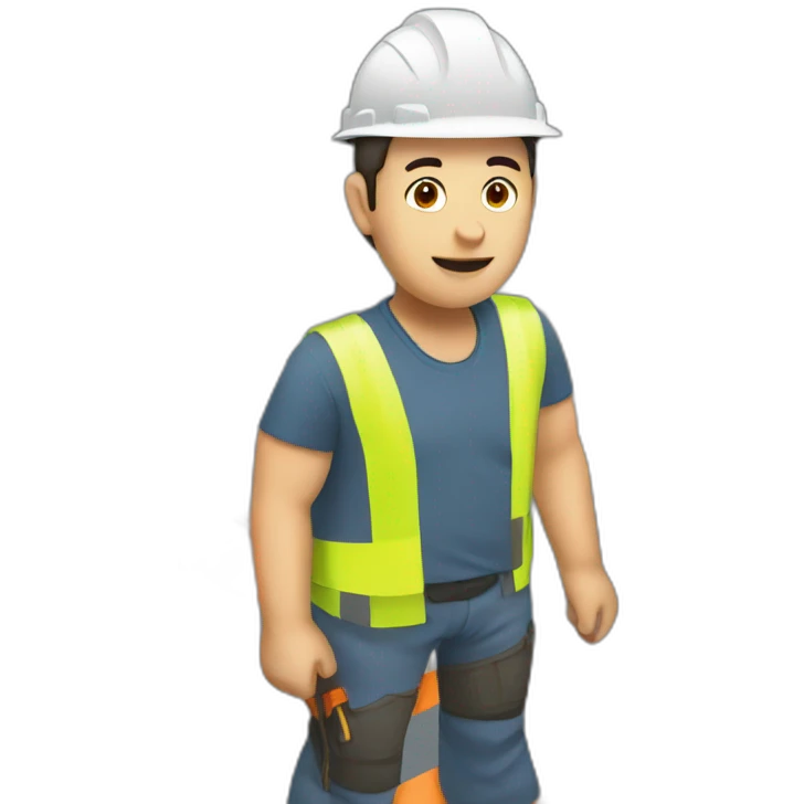 person close to road works emoji