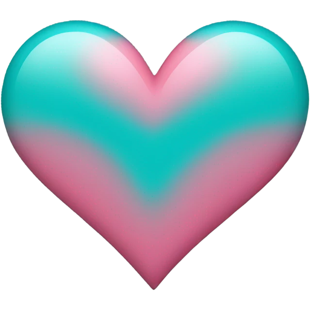 Teal and pink heart emoji