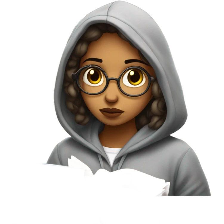 Sad girl law student emoji