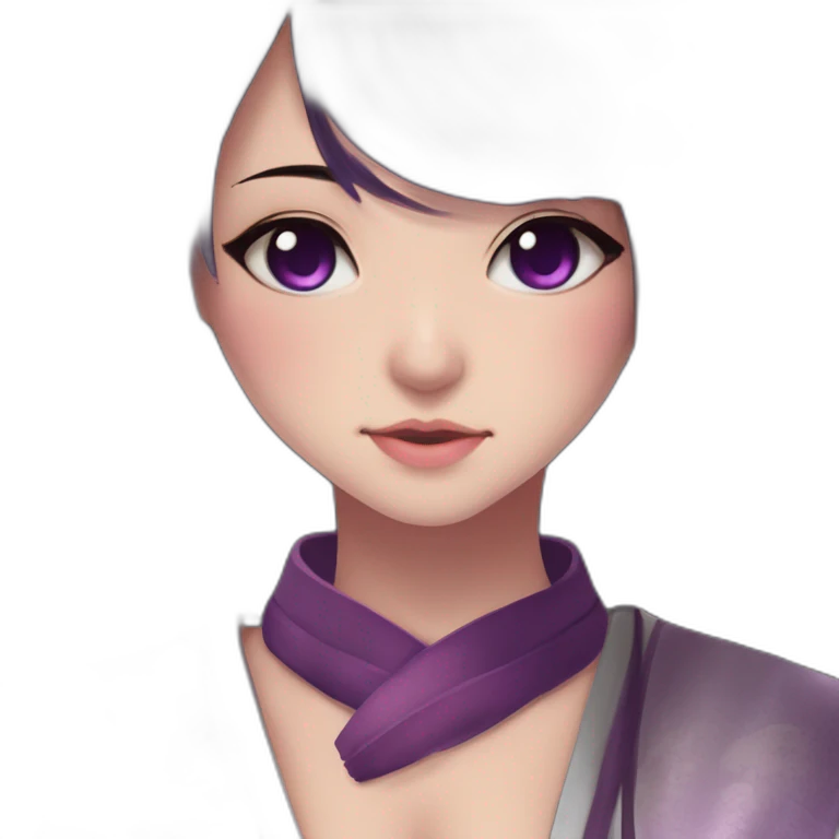 gazing girl in purple attire emoji
