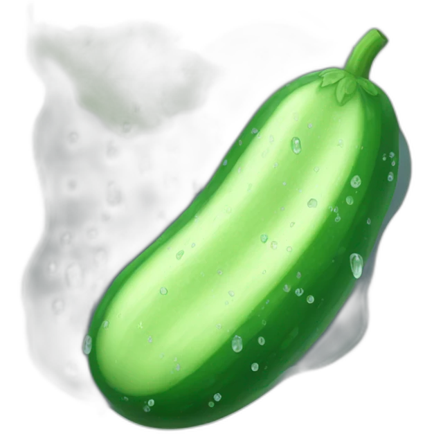 Wet cucumber emoji