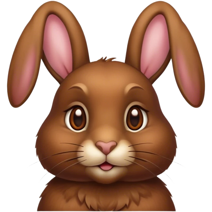 Cinematic Noble Brown Rabbit Portrait Emoji, Poised and regal, with a sturdy, compact build and a rich, velvety brown fur, long, alert ears and deep-set soulful brown eyes, Simplified yet sharp and sophisticated features, highly detailed, glowing with a warm, dignified glow, high shine, intelligent and gentle, stylized with an air of rustic elegance, focused and attentive, soft glowing outline, capturing the essence of a watchful and confident companion, so majestic it feels as though it could hop out of the screen with effortless authority! emoji