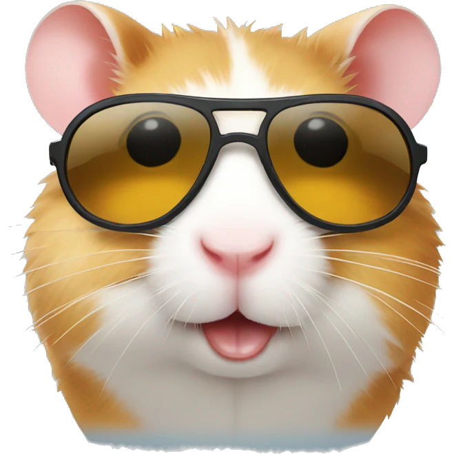 Hamster with sunglasses  emoji