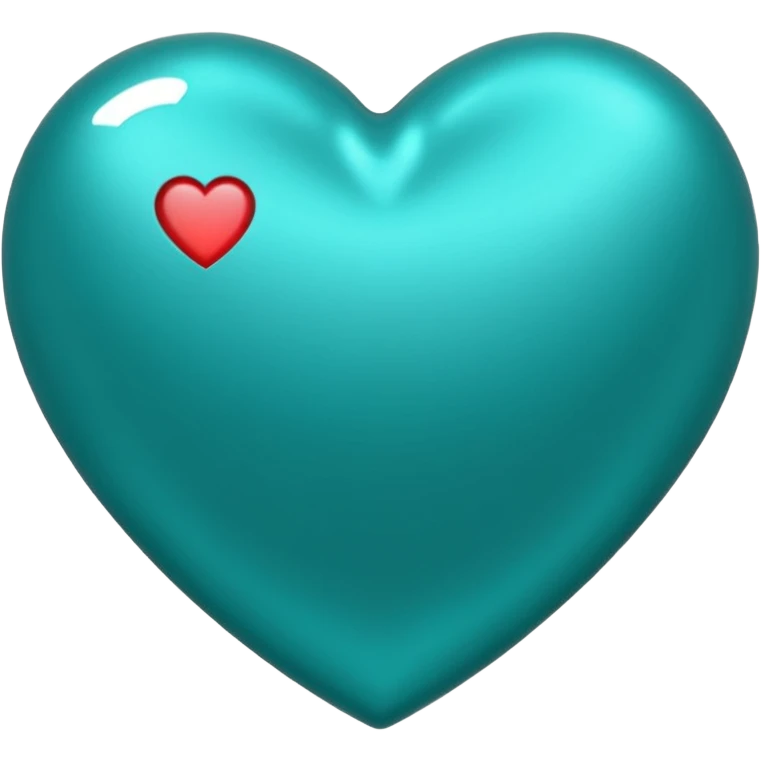 Teal heart with 'da best'  emoji