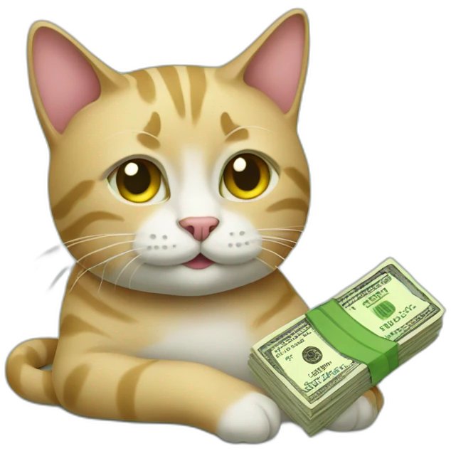 cat with money emoji
