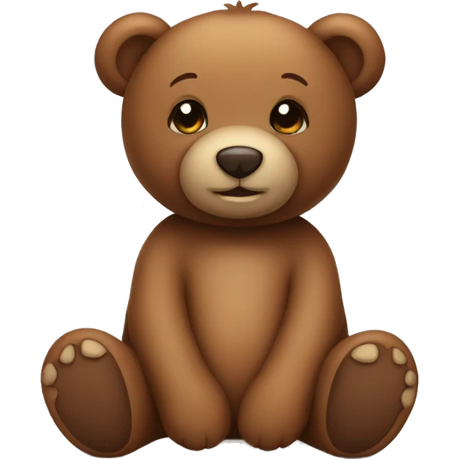 Cute brown teddybear emoji