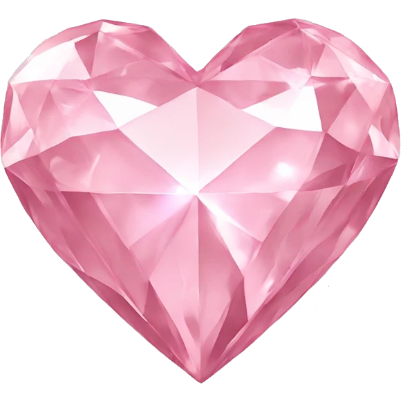 Light pink Diamond heart emoji