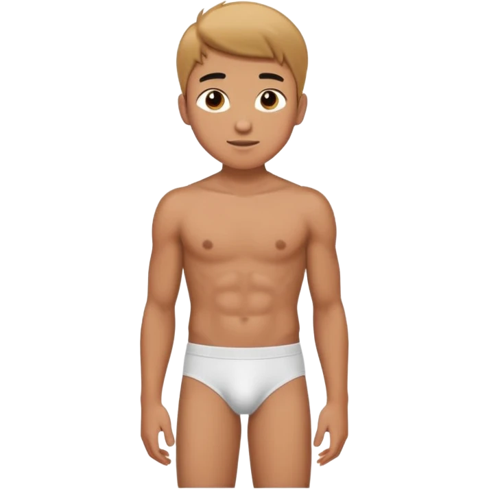 A teenage boy in briefs emoji