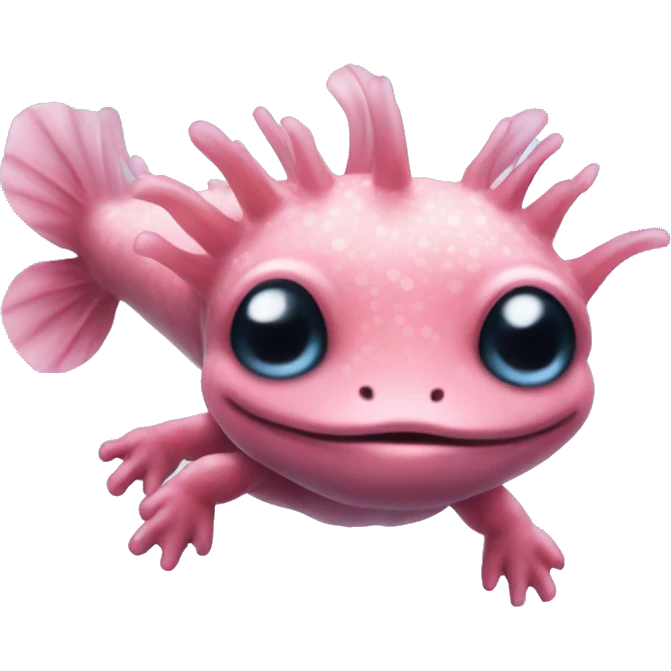 axolotl made of galaxy emoji