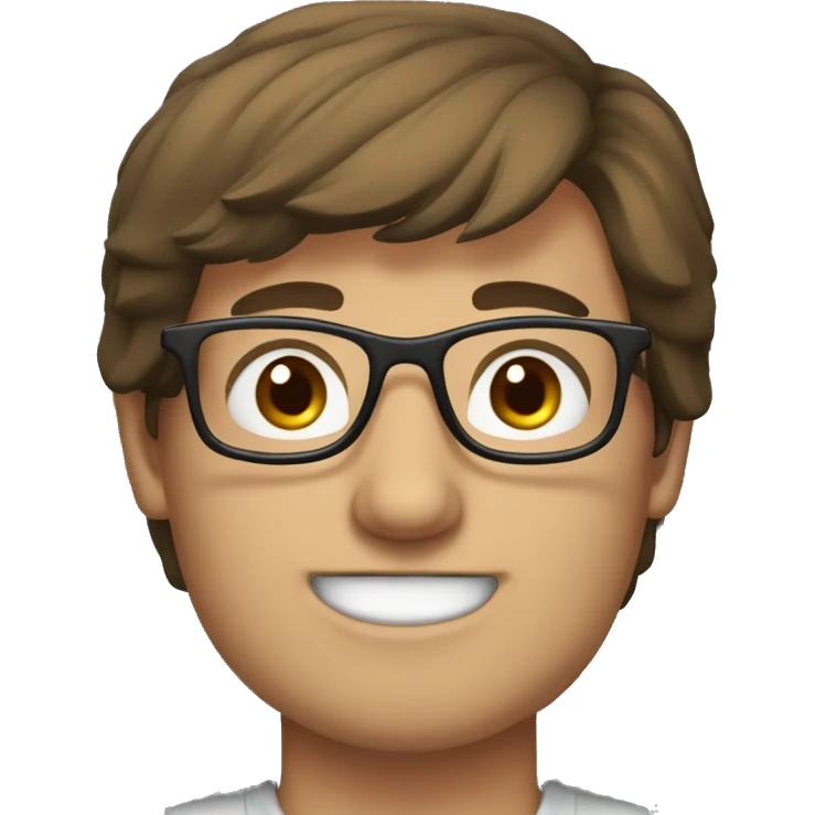 guy with glases and middle long brown hair, dark eyes, with the name Arco emoji