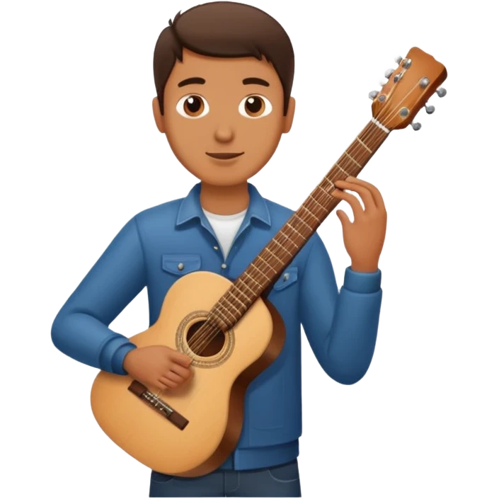 man holding guitar emoji