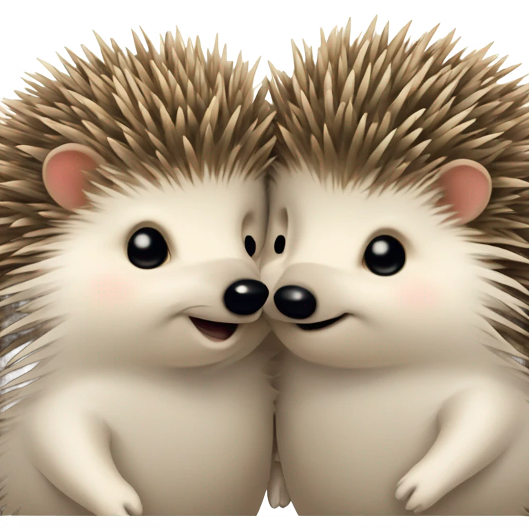 2 hedgehogs kissing emoji