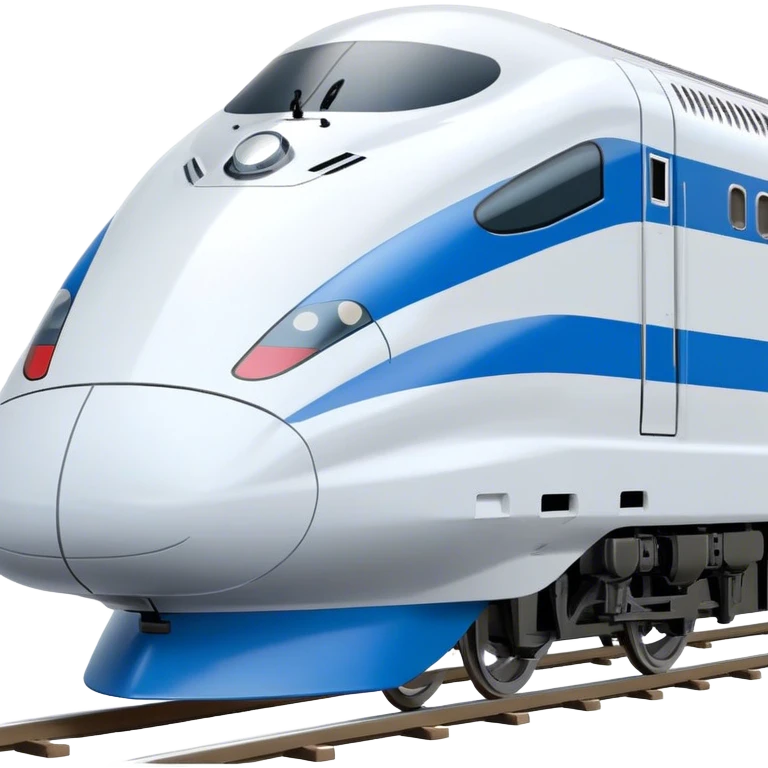 High-Speed Train (Shinkansen) - JR East (Model Year: 2021) (Iconic colour: White with blue) emoji