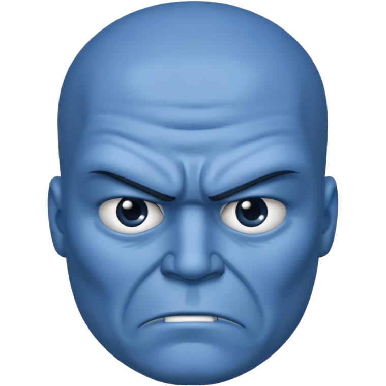 Angry blue man emoji