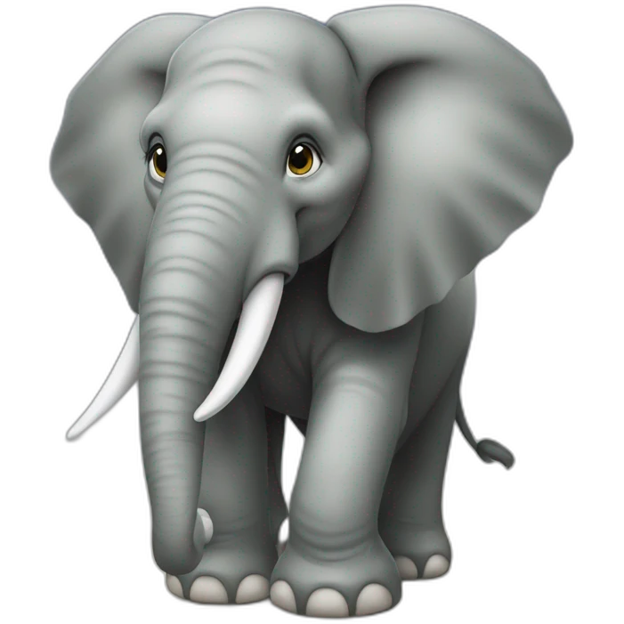Éléphant sur crocrodule emoji