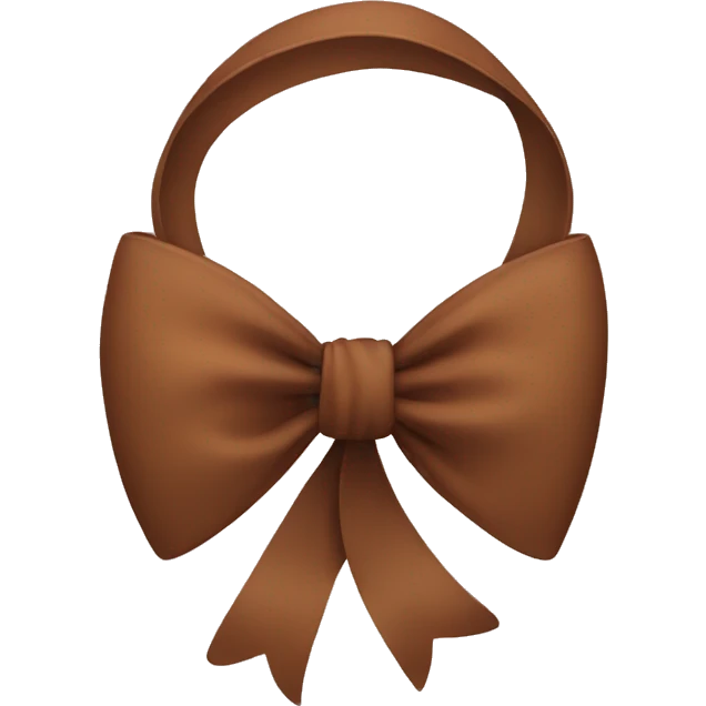 Brown bow  emoji