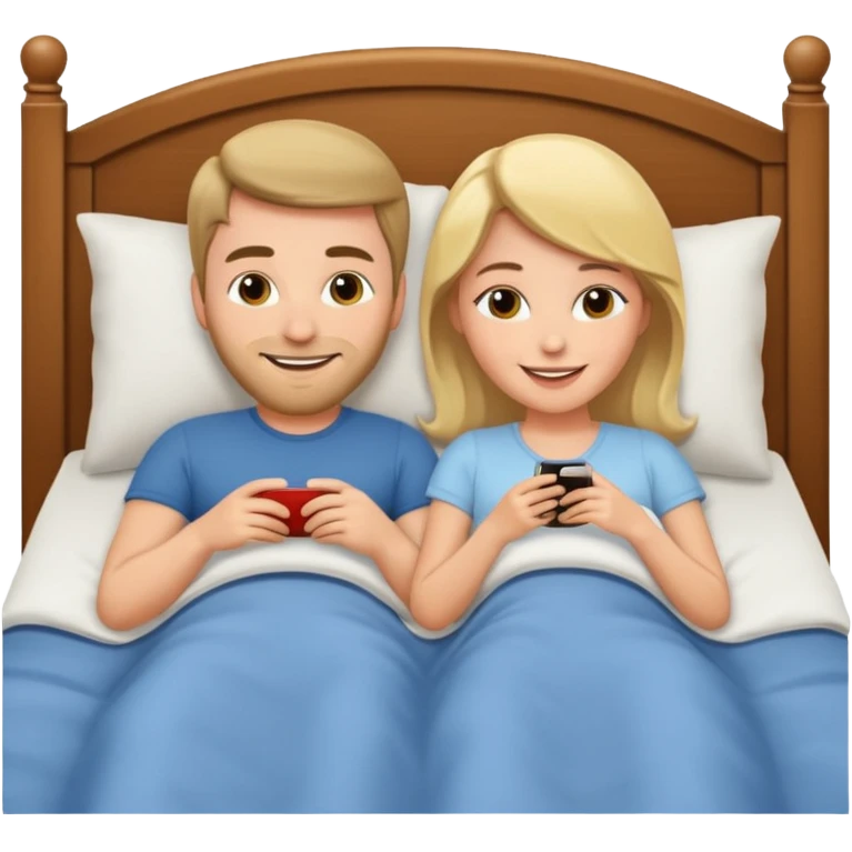 Couple laying in bed emoji