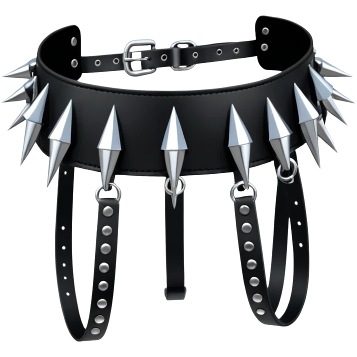 Metal garter with inward-facing spikes, fetish gothic artifact emoji
