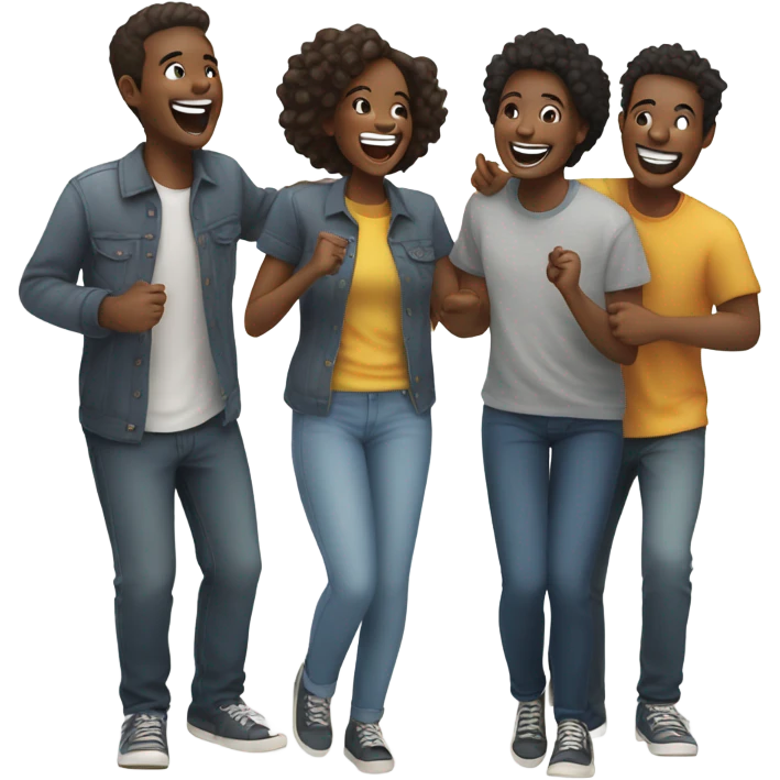 happy moment with friends emoji