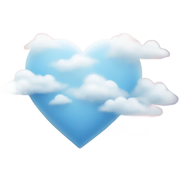 Heart with cloud emoji
