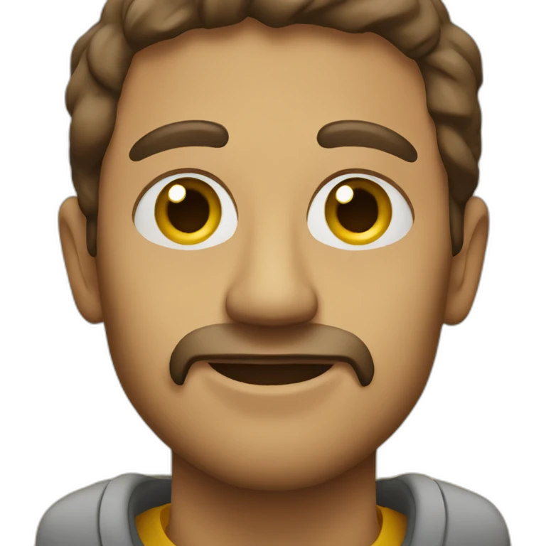 Man with hummus on face emoji