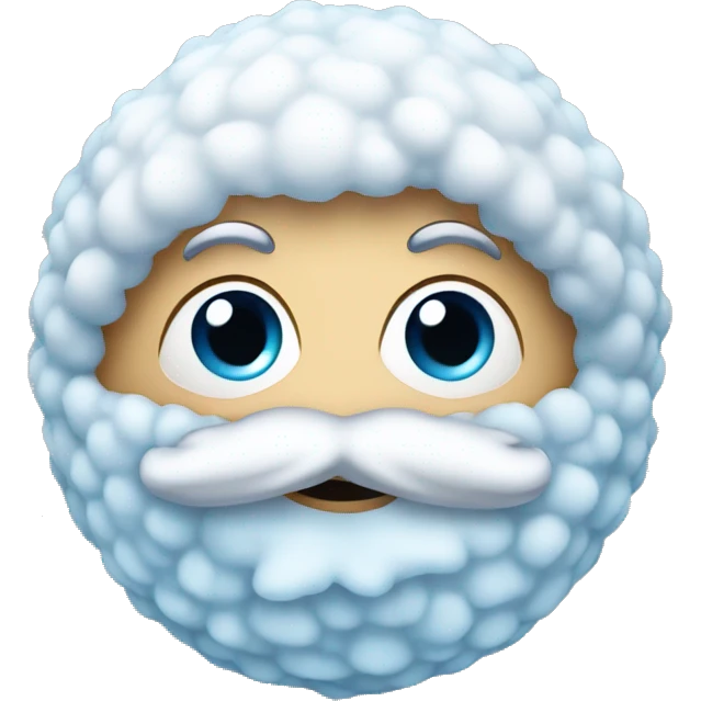 Blauer Schneeball  emoji