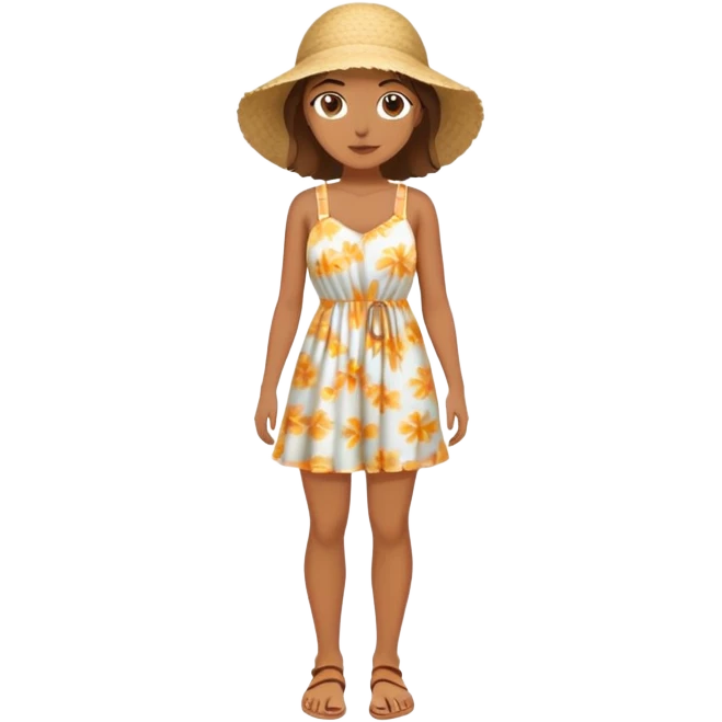  woman in brach outfit dress full body emoji