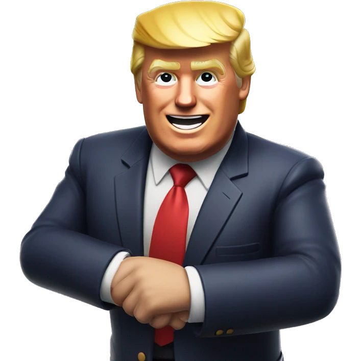 Donald Trump getting a win in Fortnite Battle Royale emoji