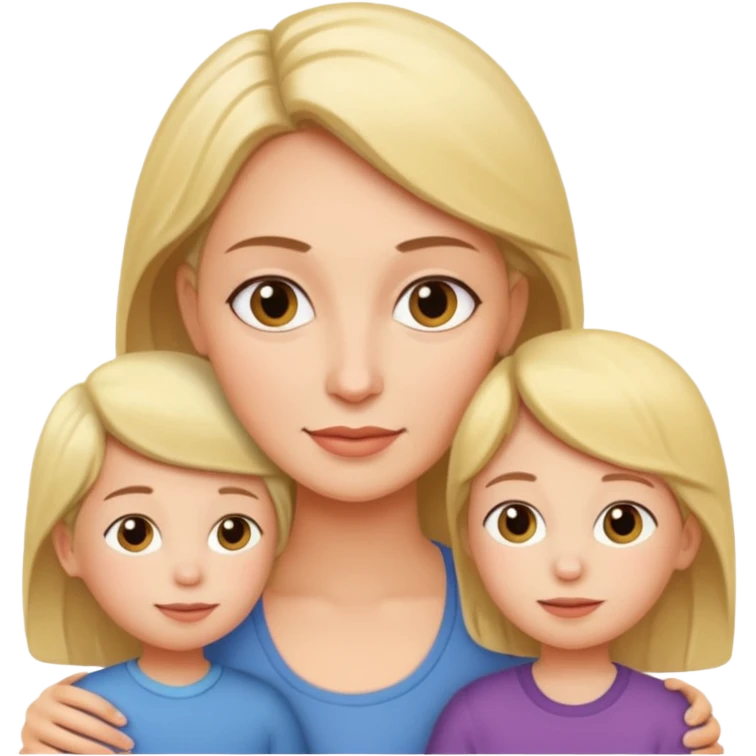 Mother with two kids emoji