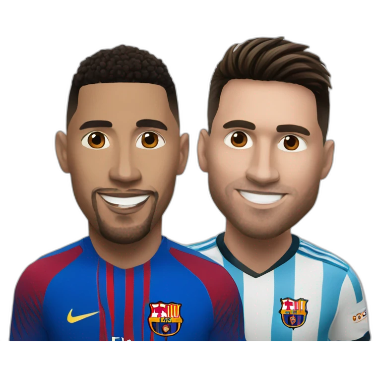 Ronaldo with messi emoji