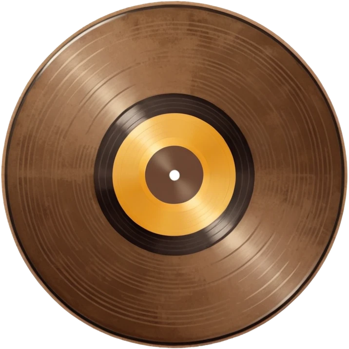 vinyl record, pastel brown colors emoji