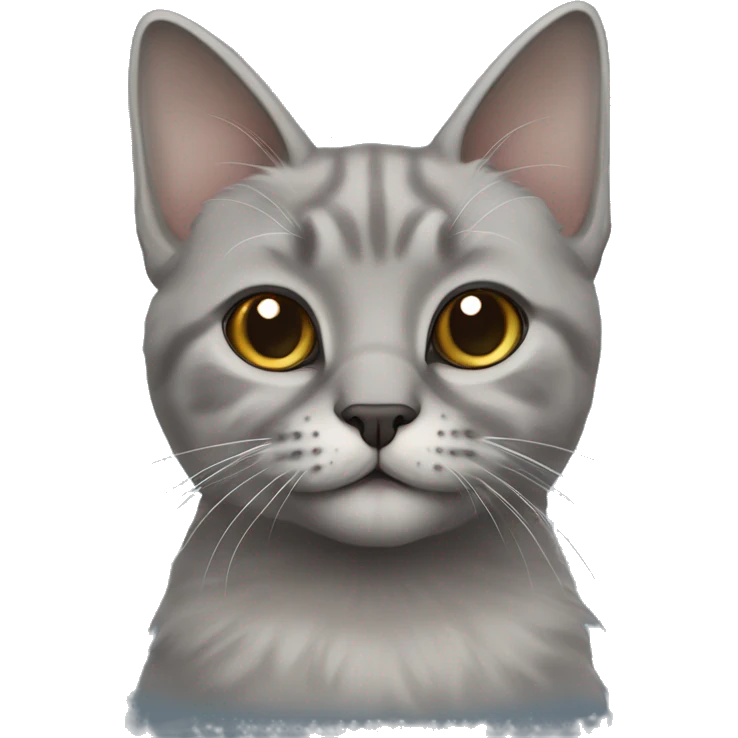 Lop-eared grey Scottish cat  emoji