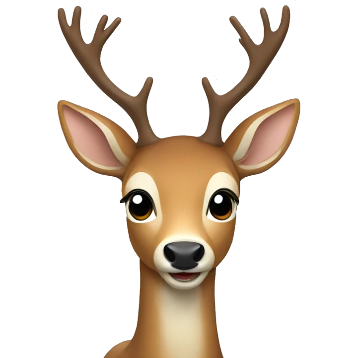 deer waving hello emoji