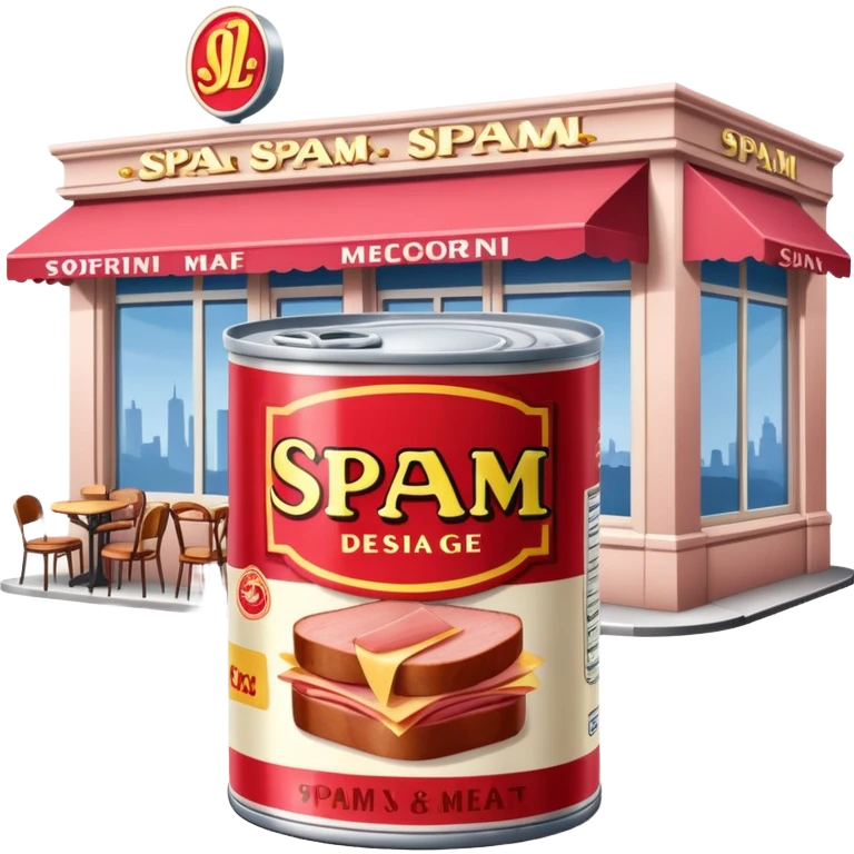 SPAM MEAT PARIS cafe landscape  emoji
