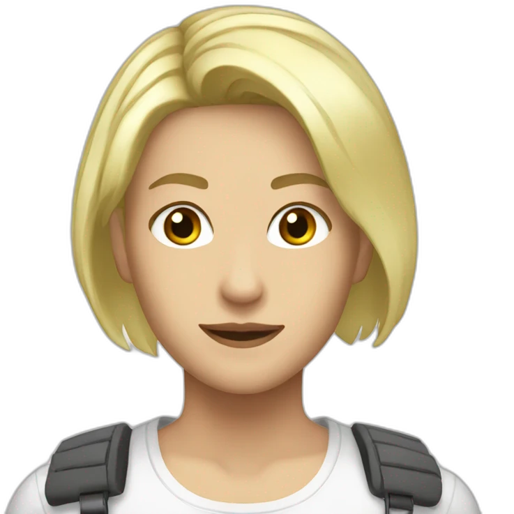 Survivaltrainer blonde short Hair White color person emoji