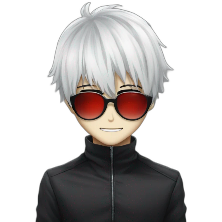 Ghoul ken kaneki from tokyo ghoul with sunglasses emoji
