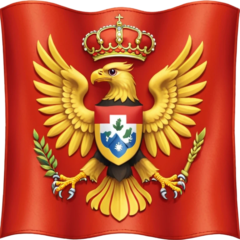 Bandera de españa con un águila en el escudo emoji